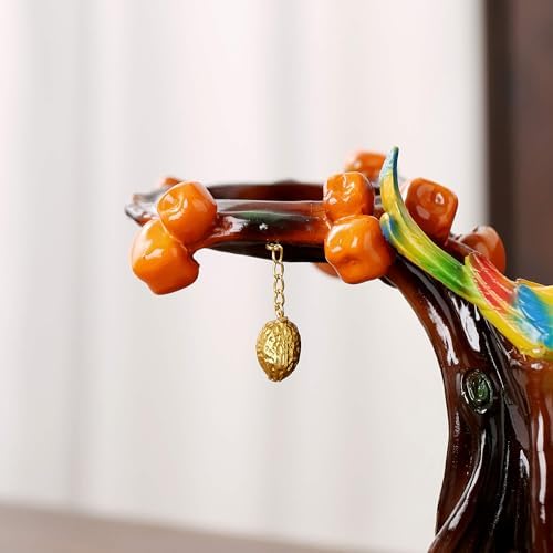 Zurucily Glass Kungfu Teapot Set Tea maker with Infuser Semi Automatic Tea Set (Bird-orange) - Image 7