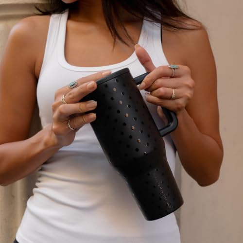 HydroJug Polka Dot Traveler 40oz, Insulated Tumbler, Noire Satin - Image 5