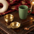 Brass Tea Strainer with Fine Mesh Loose Leaf Filter and Wooden Handle by Unknown