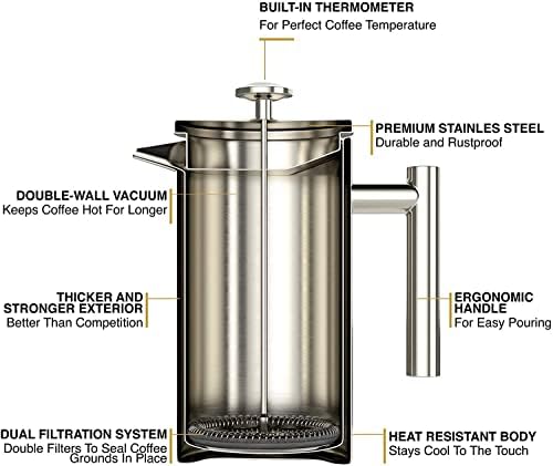 Barista Warrior Gooseneck Kettle & French Press Coffee Maker - Image 7