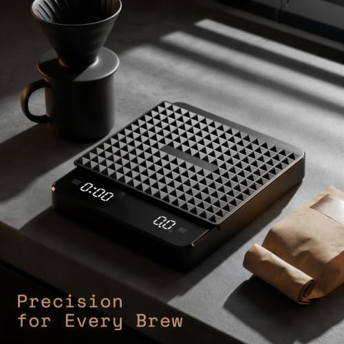 Coffee Scale with Timer, Digital Espresso Scale with Timer, 3kg/0.1g High Precision Rechargeable Balance with Non-Slip Mat for Pour Over, Drip Coffee, Baking, Kitchen Use - Image 4