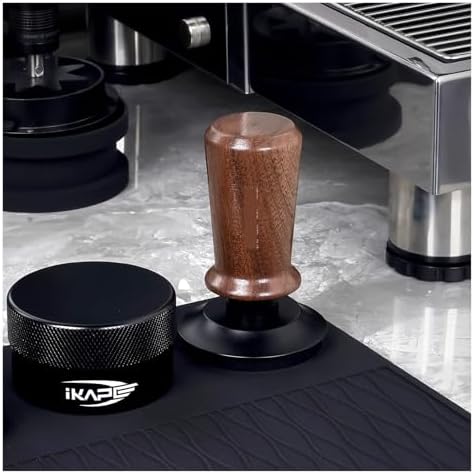 Coffee Wooden Tamper, Espresso Walnut Tamper With Calibrated Spring Loaded Base Fit 51/53.3/58mm(58mm) - Image 3