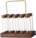 Glass Coffee Bean Storage Tube with Wood Stand by OHPHCALL