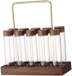 Glass Coffee Bean Storage Tube with Wood Stand by OHPHCALL