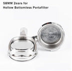 58MM 2ears,Compatible With WPM,Coffee Hollow Bottomless Portafilter,Compatible With Welhome,Kd310 / 510 / 210s 330 Stainless Steel Espresso Handle Filter(58MM-D) - Image 6