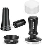 IKAPE 51mm Espresso Tamper Kit 4 in 1 Black, Complete Portafilter accessory set, Coffee Tamper, WDT Tool, Paper Filters (200pc), Dosing Funnel for 51 mm Portafilters by IKAPE