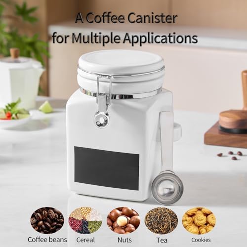 MIECOO 78 Fl Oz Large Ceramic Coffee Canister, Kitchen Food Container Jar - Image 4