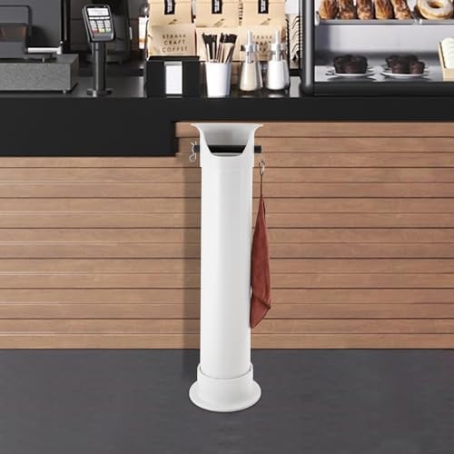 Knock Box for Coffee Grounds Commercial Floor Standing Knockbox with Removable Base Coffee Knock Box Commercial Coffee Grind Collection Dump Bin (White) - Image 2
