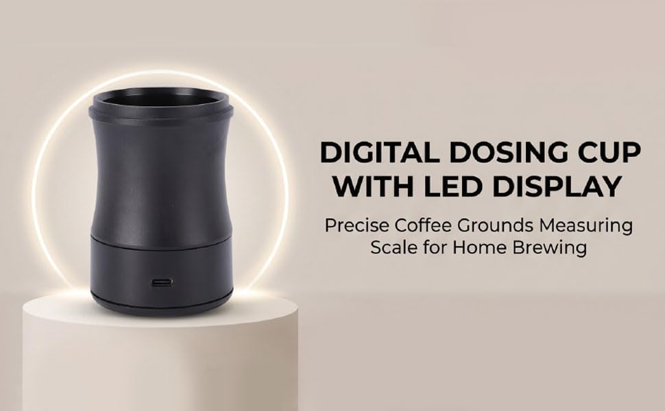 Digital Dosing Cup, Stainless Steel Coffee Scale with LED Display and Rechargeable Function, Portable Scale for Pour Over French Press Coffee Brewing - Image 5