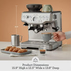 Breville BES870XL Barista Express Espresso Machine, Brushed Stainless Steel - Image 3