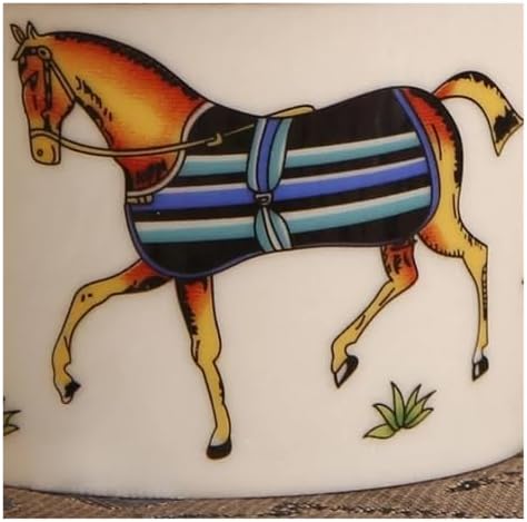 Horse Design Porcelain Coffee Cup & Saucer Set Coffee Sets Glasses Gold Outline Tea Cups - Image 3