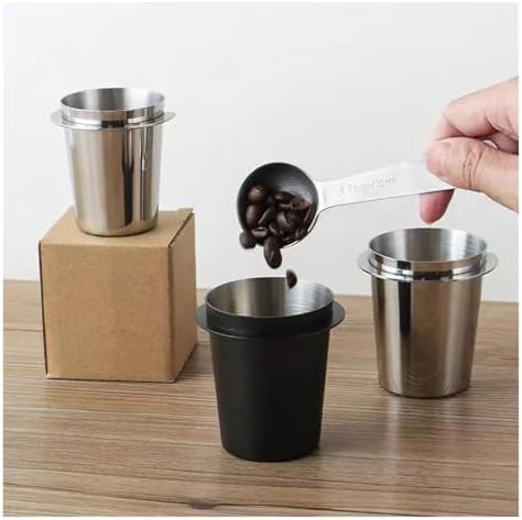 Coffee Dosing Cup 51/53/58mm Coffee Bean Measuring Cup Reusable Coffee Grinder Powder Cup For Espresso Machine(Silver L) - Image 4