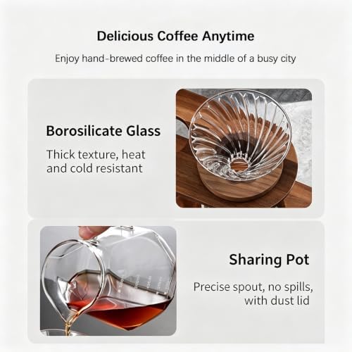 Coffee Organizer Stand, Pour Over Coffee Brewing Kit - Image 7