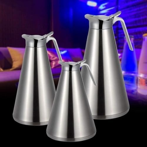 Vacuum Insulated Jug Thermal Coffee Carafe Flask Stainless Steel, Durable Thermos Hot and Cold Tea Coffee, for Home, Office, Hotel(2L) - Image 7