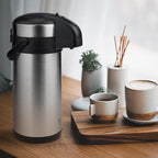 VONDIOR Airpot Coffee Dispenser with Pump - 169 Oz Insulated Stainless Steel Coffee Carafe - Thermal Beverage Dispenser - Coffee Urn for Hot/Cold Water, Party Chocolate Drinks - Image 6