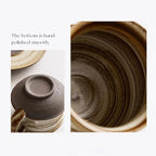 6.8oz 210ml Ceramic Mug Saucer Set Home Wabi Sabi - Image 5