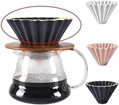 Coffee Filter, Ceramic Origami Style, Multi Color Minimalist Design, Suitable For Daily Home And Shops(Black) - Image 7