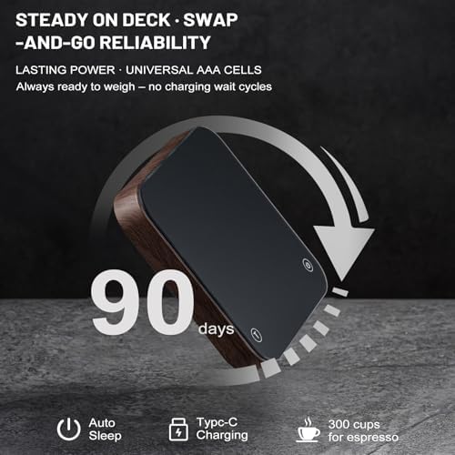 KitchenTour Coffee Scale with Timer, Rechargeable Espresso Scale, 0.1g/2kg - Image 4
