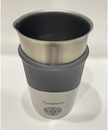 Fyuecharm Milk Frother,11.8oz/350ml Electric Milk Steamer,Coffee Frother Hot and Cold,4 in 1 Milk Frothers Electric,Milk Steamer for Latte,Cappuccinos,Macchiato,Hot Chocolate Milk,White - Image 4
