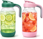 Sursip 64oz (2 Quart) Glass Mason Jar Pitchers with Handle and Lid by Sursip%C2%AE