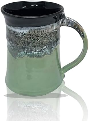 Clay in Motion Handmade Ceramic Mug 24 oz, Large Coffee Mug, Hand Painted Stoneware, Dishwasher Microwave & Oven Safe, Lead-Free, Made in USA Since 1981 (Midnight Prairie) by Clay+in+Motion