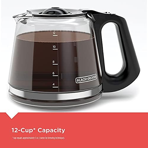 BLACK+DECKER 12-Cup* Programmable Coffeemaker, Black - Image 7
