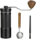 Manual Coffee Grinder with Stainless Steel Conical Burr, Hand Coffee Grinder with External Adjustable Grind Setting for Espresso (Black) by Dricharft