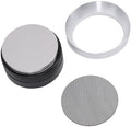 Stainless Steel Coffee Tamper Dosing Ring Puck Screen Coffee Machine Accessories Kit with Dosing Funnel for Espresso Portafilter (58mm) by Unknown