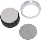 Stainless Steel Coffee Tamper Dosing Ring Puck Screen Coffee Machine Accessories Kit with Dosing Funnel for Espresso Portafilter (58mm) by Unknown