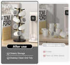 Cup Rack Coffee Mug Tree Bamboo Countertop Organizer Stand with 8 Hooks Organizer - Image 7