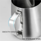 Milk Frother Jug Stainless Steel Container 100ML 350ML 600ML Frothing Pitcher Coffee Cups Latte Barista Espresso Maker(100ML Without Scale) - Image 5