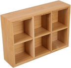 Bamboo Tea Bag Organizer with 6 Compartments for Pantry Countertop by MAGICLULU