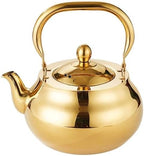 Gold Tea Kettle Stovetop, 304 Stainless Steel Tea Pot, Teapot with Tea Strainer Home Restaurant Induction Cooker by Unknown