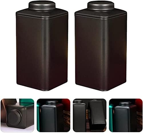 Tea Jar,2pcs Retro Tea Creative Tea Caddy Tinplate Tea Cans Sealed Storage Jars Iron Containers for Storing Loose Leaf Tea (Color : Style D) (Color : Style B) - Image 5