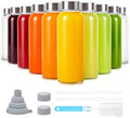 Sursip 10 oz Glass Juice Bottles, 10 Pack, Leakproof Stainless Lids by Sursip%C2%AE