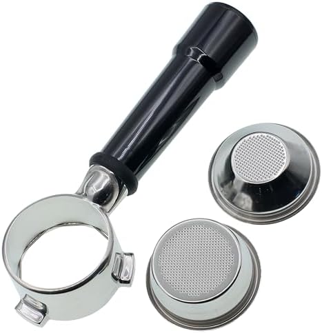 54mm Bottomless Portafilter + 2 Stainless Steel Filter Baskets - Replacement for Breville Barista Express, Pro, Touch, Bambino Plus, Infuser – Ergonomic Handle - Image 2