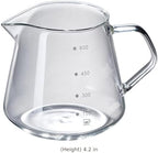 Pour Over Coffee Maker Set, 20.3 fl oz / 600 ml Manual Drip Coffee Carafe with Conical Glass Dripper, Glass Carafe and Wood Base, Clear Scale, for Home, Office, Cafe, 1 to 3 Cup Brewing - Image 3