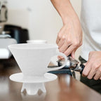 MAGICLULU Ceramic Coffee Filter Cup Handmade White Manual Coffee Maker - Image 7