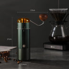 Manual Coffee Grinder, Z5 Hand Coffee Grinder with 25g Capacity External Adjustable Knob, Manual and Electric Dual Mode grinder, Espresso, Mocha, Pour-over, French Press Green - Image 2