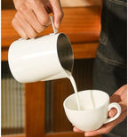 Milk Frother Cup 12oz/20oz Milk Frothing Pitcher Stainless Steel Milk Steaming Pitcher,Espresso Pitcher for Coffee Latte Art,Premium Barista Tools (Color : White, Size : 600ml/20oz) - Image 2
