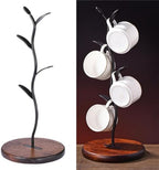 FMURY Coffee Mug Holder Countertop Tree Holder Wooden Base Mug Holder Stands for Counter - Image 7