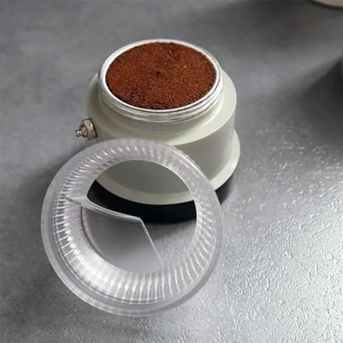 Coffee Tamper for Pot Rotary Powder Dosing Ring Coffee Distributor Leveler Espresso Tools Kitchen Supplies Dosing Funnel 54mm(Medium White) - Image 5