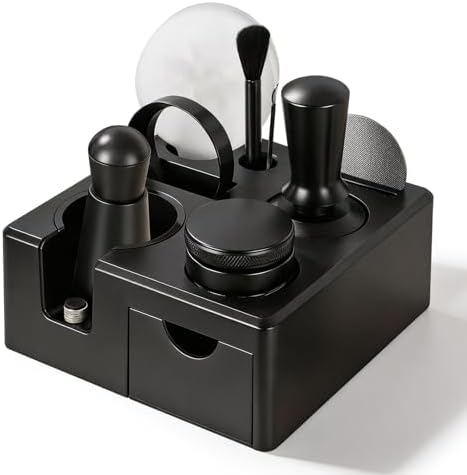 51mm Espresso Accessories Kit, Espresso Knock Box and Tamping Station, Coffee Tamper, Distributor, WDT Distribution Tool, Dosing Funnel and Puck Screen Set Fits Delonghi 51mm Portafilter - Image 7