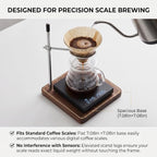 Pour Over Coffee Maker Stand with Solid Cherry Base, Stainless Steel Adjustable Dripper Holder, Wooden Brewing Station, Cone Brewer Rack, Barista Accessories & Kitchen Coffee Décor - Image 3