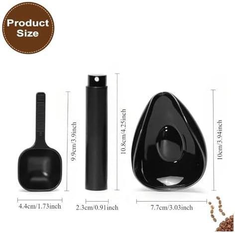 Ceramic Coffee Bean Dosing Cup and Spoon Set Measuring Tray Kit(A) - Image 7