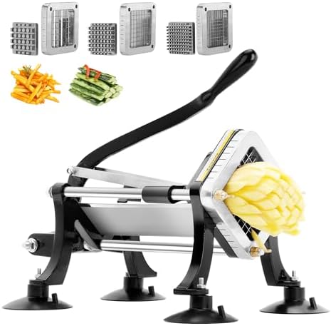 BIEAMA Commercial French Fry Cutter with 1/4", 3/8", 1/2" Blades by BIEAMA