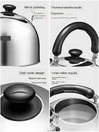 Stovetop Tea Kettle Whistling Teapot Tea Kettle Stove Top Whistling Tea Kettle 304 Stainless Steel Whistling Kettle with Handle Stovetop Teakettle Stove Top Ket, - Image 3