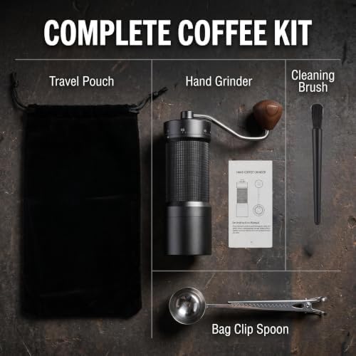 Manual Coffee Grinder, 55 Adjustable Levels Burr Coffee Grinders for Home - Image 7