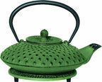 G&H Tea Services Shimizu Japanese Tetsubin 23-Ounce Teapot and Trivet, Green by G%26H+Tea+Services