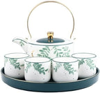 Porcelain Tea Sets Luxury Teapot Coffee Cup Set Tea Tray Teacup Set with Tray Teapot Set by Unknown